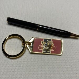 Coach Gold and Red Key Holder